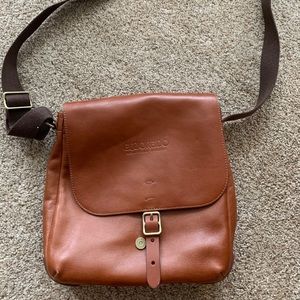 Leather Fossil Messenger bag unisex